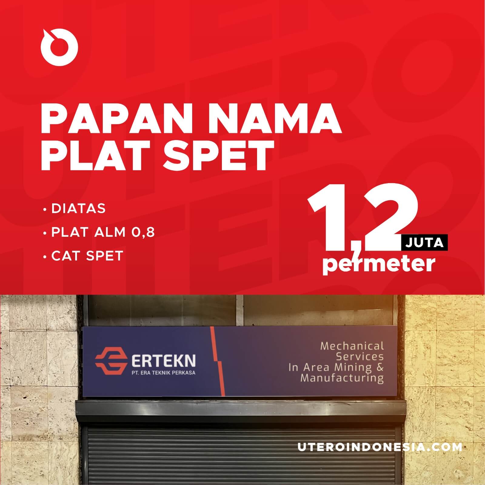 Papan Nama Plat Spet